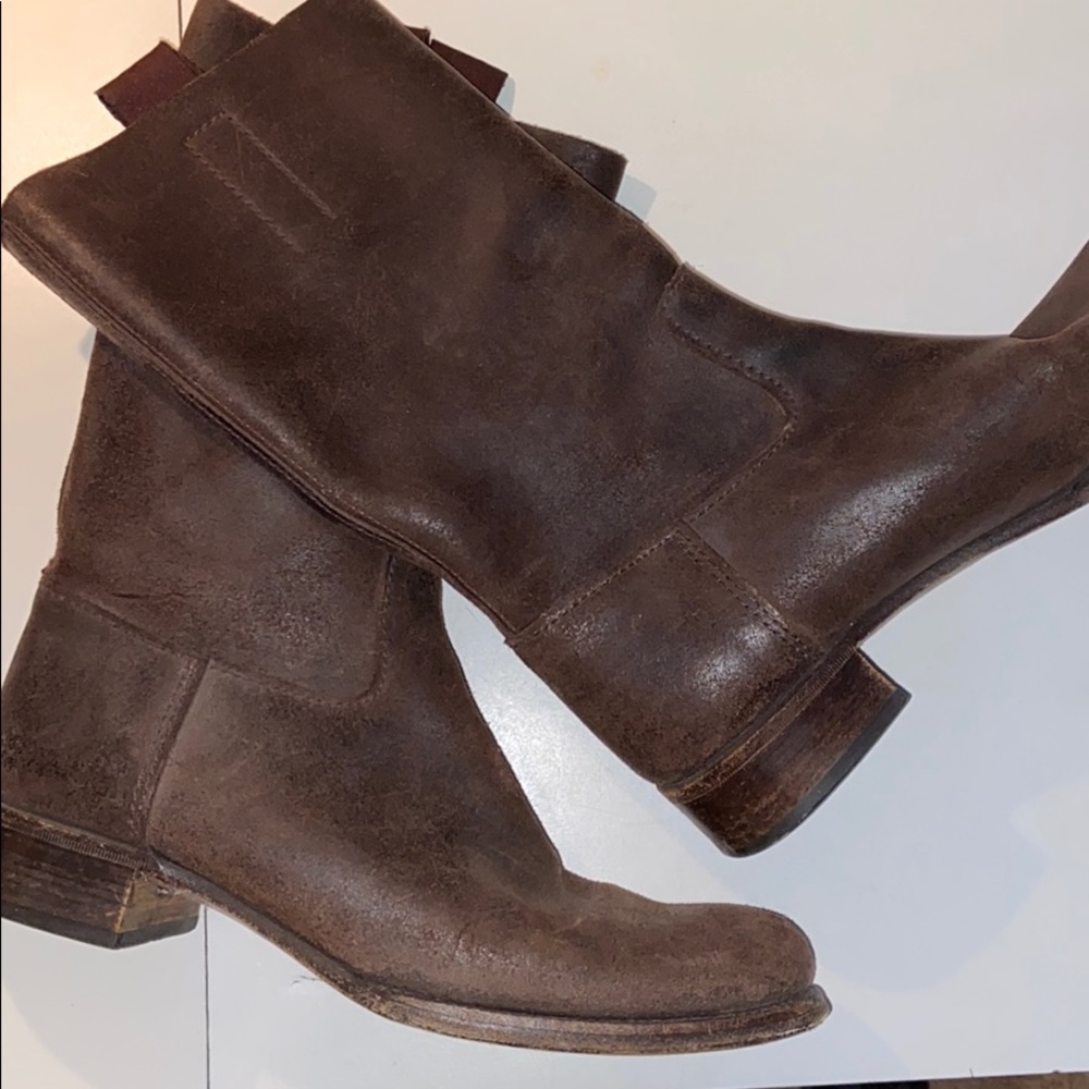 Prada distressed leather boots